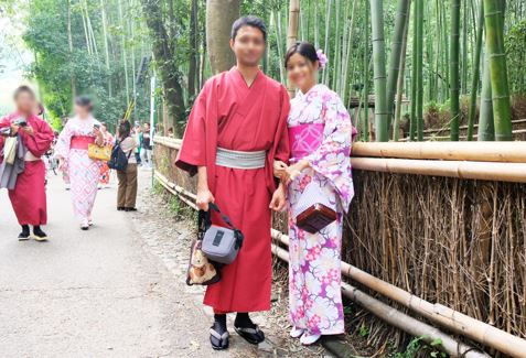 Photo taken by a random tourist in Arashiyama Bamboo forest, Kyoto