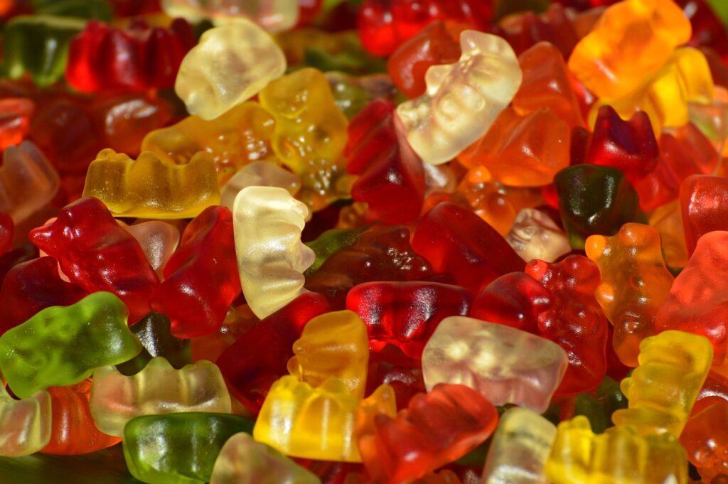 Image by Alexas_Fotos via Pixabay https://pixabay.com/photos/gummybears-candies-sweets-bears-1618073/